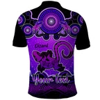 personalised-australia-leo-lizard-zodiac-polo-shirt-auz-astrology-aboriginal-purple