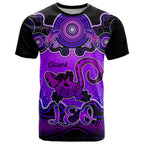 personalised-australia-leo-lizard-zodiac-t-shirt-auz-astrology-aboriginal-purple