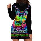 personalised-australia-leo-lizard-zodiac-hoodie-dress-auz-astrology-aboriginal-rainbow