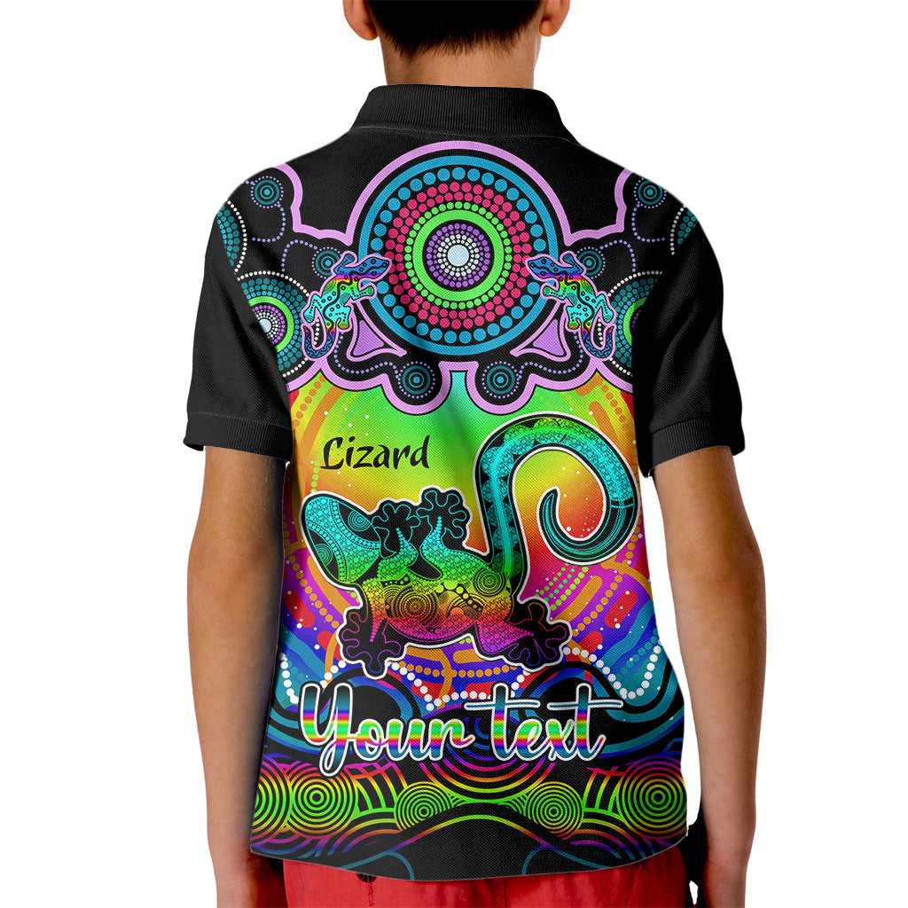 personalised-australia-leo-lizard-zodiac-kid-polo-shirt-auz-astrology-aboriginal-rainbow
