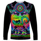 personalised-australia-leo-lizard-zodiac-long-sleeve-shirt-auz-astrology-aboriginal-rainbow