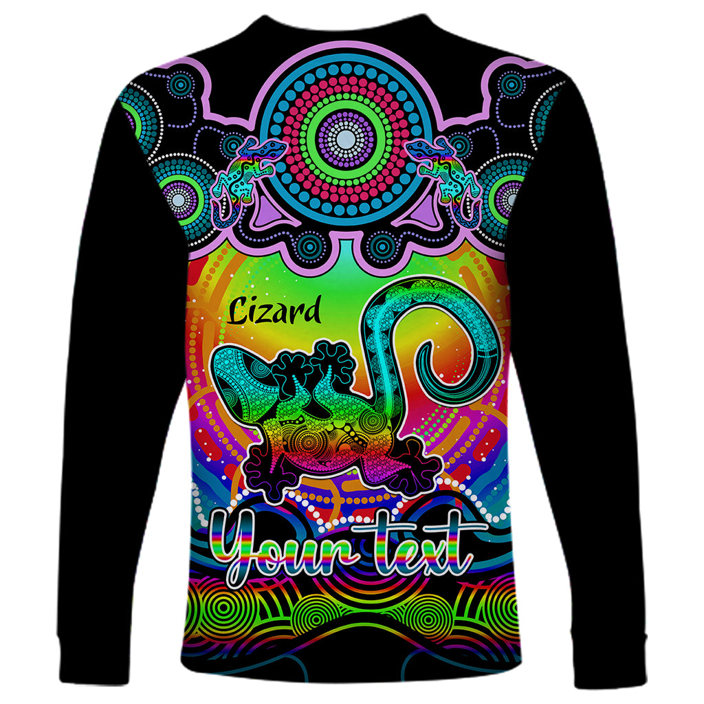 personalised-australia-leo-lizard-zodiac-long-sleeve-shirt-auz-astrology-aboriginal-rainbow