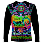 personalised-australia-leo-lizard-zodiac-long-sleeve-shirt-auz-astrology-aboriginal-rainbow
