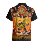 personalised-australia-leo-lizard-zodiac-hawaiian-shirt-auz-astrology-aboriginal-red