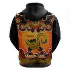 personalised-australia-leo-lizard-zodiac-hoodie-auz-astrology-aboriginal-red