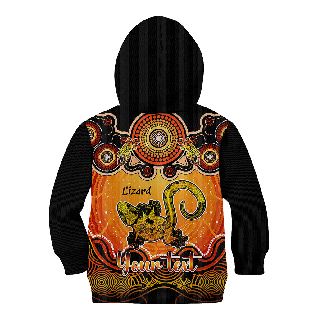 personalised-australia-leo-lizard-zodiac-kid-hoodie-auz-astrology-aboriginal-red