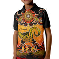 personalised-australia-leo-lizard-zodiac-kid-polo-shirt-auz-astrology-aboriginal-red