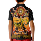 personalised-australia-leo-lizard-zodiac-kid-polo-shirt-auz-astrology-aboriginal-red