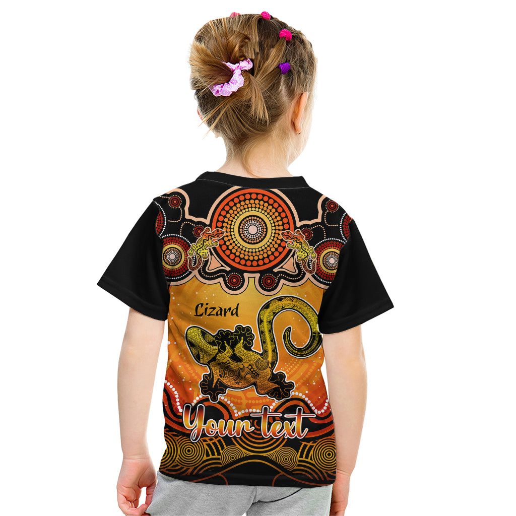personalised-australia-leo-lizard-zodiac-kid-t-shirt-auz-astrology-aboriginal-red