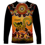 personalised-australia-leo-lizard-zodiac-long-sleeve-shirt-auz-astrology-aboriginal-red