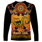 personalised-australia-leo-lizard-zodiac-long-sleeve-shirt-auz-astrology-aboriginal-red