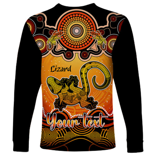 personalised-australia-leo-lizard-zodiac-long-sleeve-shirt-auz-astrology-aboriginal-red