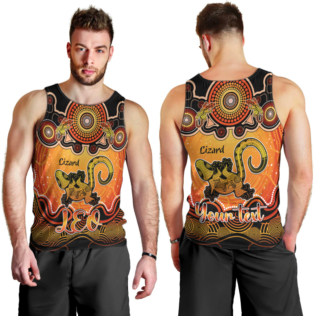 personalised-australia-leo-lizard-zodiac-men-tank-top-auz-astrology-aboriginal-red