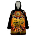 personalised-australia-leo-lizard-zodiac-wearable-blanket-hoodie-auz-astrology-aboriginal-red