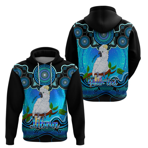 personalised-australia-libra-cockatoo-zodiac-hoodie-auz-astrology-aboriginal-aqua