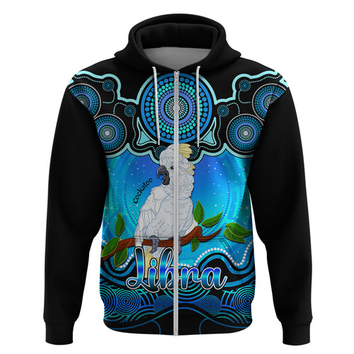 personalised-australia-libra-cockatoo-zodiac-hoodie-auz-astrology-aboriginal-aqua