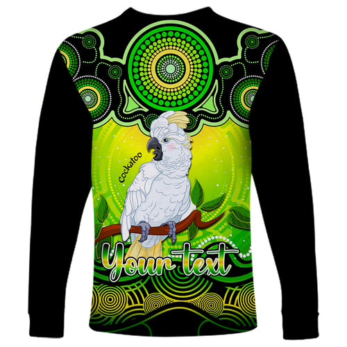 personalised-australia-libra-cockatoo-zodiac-long-sleeve-shirt-auz-astrology-aboriginal-green