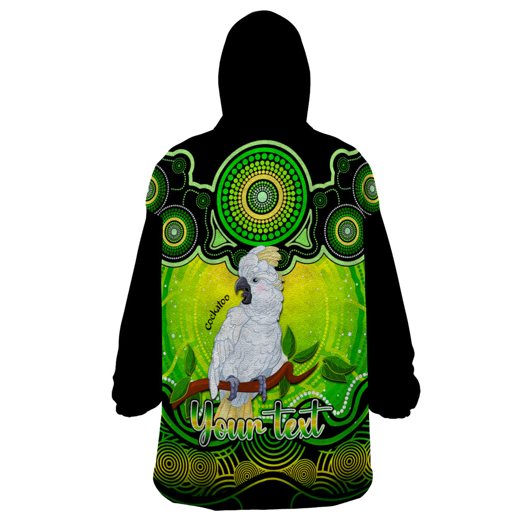 personalised-australia-libra-cockatoo-zodiac-wearable-blanket-hoodie-auz-astrology-aboriginal-green