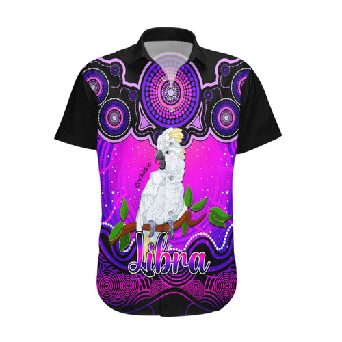 personalised-australia-libra-cockatoo-zodiac-hawaiian-shirt-auz-astrology-aboriginal-magenta