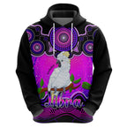 personalised-australia-libra-cockatoo-zodiac-hoodie-auz-astrology-aboriginal-magenta
