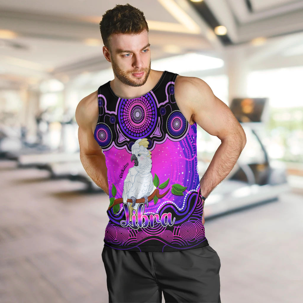 personalised-australia-libra-cockatoo-zodiac-men-tank-top-auz-astrology-aboriginal-magenta