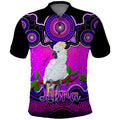 personalised-australia-libra-cockatoo-zodiac-polo-shirt-auz-astrology-aboriginal-magenta
