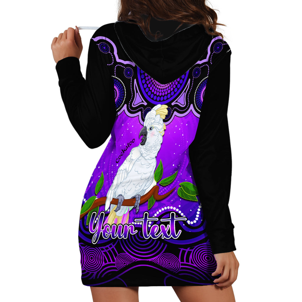 personalised-australia-libra-cockatoo-zodiac-hoodie-dress-auz-astrology-aboriginal-purple