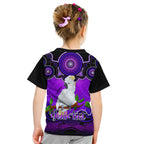 personalised-australia-libra-cockatoo-zodiac-kid-t-shirt-auz-astrology-aboriginal-purple