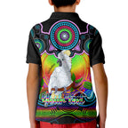 personalised-australia-libra-cockatoo-zodiac-kid-polo-shirt-auz-astrology-aboriginal-rainbow