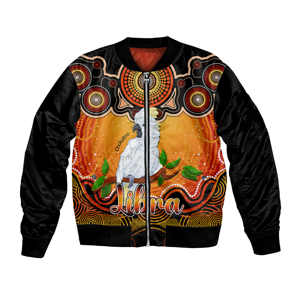 personalised-australia-libra-cockatoo-zodiac-bomber-jacket-auz-astrology-aboriginal-red