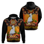 personalised-australia-libra-cockatoo-zodiac-hoodie-auz-astrology-aboriginal-red