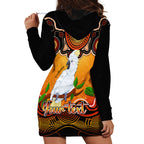 personalised-australia-libra-cockatoo-zodiac-hoodie-dress-auz-astrology-aboriginal-red