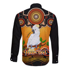 personalised-australia-libra-cockatoo-zodiac-long-sleeve-button-shirt-auz-astrology-aboriginal-red