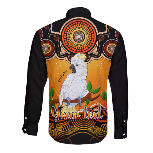 personalised-australia-libra-cockatoo-zodiac-long-sleeve-button-shirt-auz-astrology-aboriginal-red