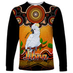personalised-australia-libra-cockatoo-zodiac-long-sleeve-shirt-auz-astrology-aboriginal-red