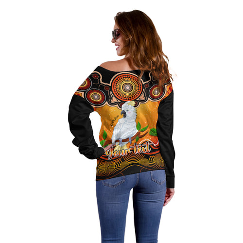 personalised-australia-libra-cockatoo-zodiac-off-shoulder-sweater-auz-astrology-aboriginal-red