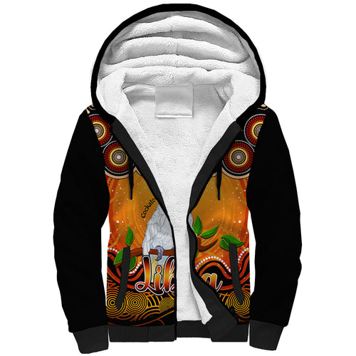 personalised-australia-libra-cockatoo-zodiac-sherpa-hoodie-auz-astrology-aboriginal-red