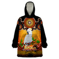 personalised-australia-libra-cockatoo-zodiac-wearable-blanket-hoodie-auz-astrology-aboriginal-red