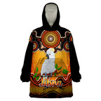 personalised-australia-libra-cockatoo-zodiac-wearable-blanket-hoodie-auz-astrology-aboriginal-red