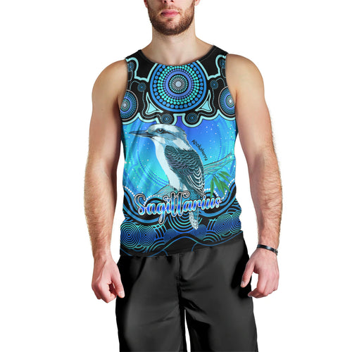 personalised-australia-sagittarius-kookaburra-zodiac-men-tank-top-auz-astrology-aboriginal-aqua