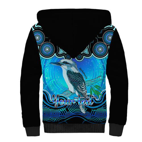 personalised-australia-sagittarius-kookaburra-zodiac-sherpa-hoodie-auz-astrology-aboriginal-aqua