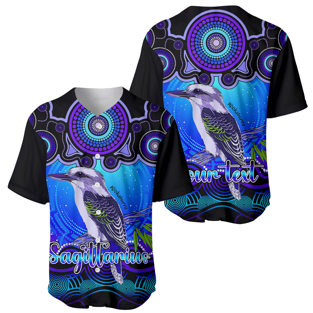 personalised-australia-sagittarius-kookaburra-zodiac-baseball-jersey-auz-astrology-aboriginal-blue