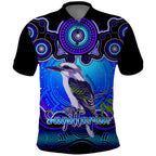 personalised-australia-sagittarius-kookaburra-zodiac-polo-shirt-auz-astrology-aboriginal-blue