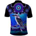 personalised-australia-sagittarius-kookaburra-zodiac-polo-shirt-auz-astrology-aboriginal-blue