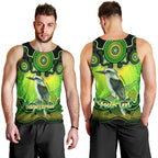 personalised-australia-sagittarius-kookaburra-zodiac-men-tank-top-auz-astrology-aboriginal-green
