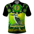 personalised-australia-sagittarius-kookaburra-zodiac-polo-shirt-auz-astrology-aboriginal-green
