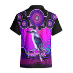 personalised-australia-sagittarius-kookaburra-zodiac-hawaiian-shirt-auz-astrology-aboriginal-magenta