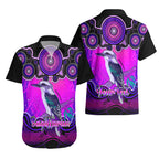 personalised-australia-sagittarius-kookaburra-zodiac-hawaiian-shirt-auz-astrology-aboriginal-magenta