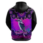 personalised-australia-sagittarius-kookaburra-zodiac-hoodie-auz-astrology-aboriginal-magenta