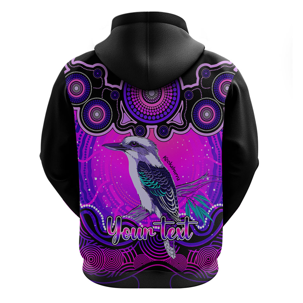 personalised-australia-sagittarius-kookaburra-zodiac-hoodie-auz-astrology-aboriginal-magenta